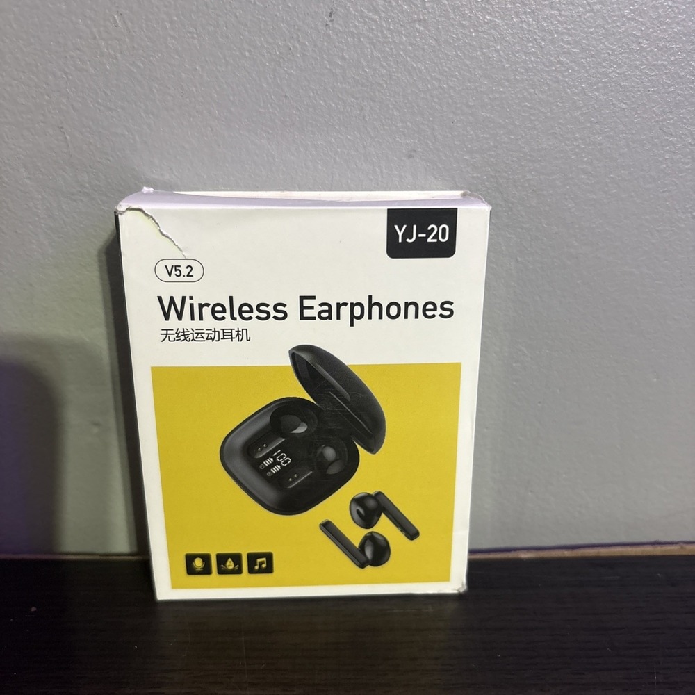 Ynker Wireless Earphones YJ-20 - NIB, Black Fast Shipping